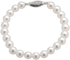 Formal Single Strand Pearl Bracelet, Formal Single Strand Pearl Bracelet With Round Beads, Formal Single Strand Akoya Pearl Bracelet, Formal Akoya Pearl Bracelets, Single Strand Akoya Pearl Bracelet, Single Strand Round Akoya Pearl Bracelet, Elegant White Pearl Bracelet For Formal Occasions, Elegant White Pearl Bracelet For Formal Events, Formal Pearl White Jubilee Bracelet