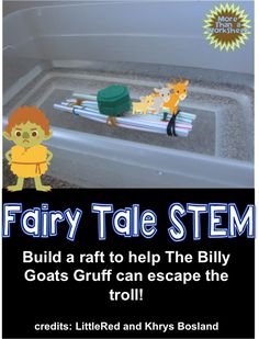 Idea only: Students will build a raft for the billy goats using only straws and rubber bands. Fairy Tale Stem, Kindergarten Stem, Stem Engineering, Steam Ideas, Preschool Stem, Stem Ideas, Teaching Stem, Stem Lesson