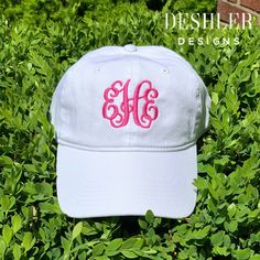 Monogrammed Hat, Monogram hat, monogram cap, monogram baseball cap You will love these baseball hats! Super soft cotton and also super cute!! Choose your color hat, font, and any color monogram to make it yours! Perfect for a girls trip or bridesmaids gift! Thank you for shopping with Deshler Designs! Customizable White Dad Hat One Size Fits Most, White Personalized Snapback Hat With Curved Brim, Personalized White Trucker Hat With Curved Brim, White Personalized Curved Brim Trucker Hat, Personalized White Curved Brim Trucker Hat, White Personalized Snapback Hat, White Customizable Adjustable Dad Hat, Personalized White Dad Hat, White Personalized Curved Bill Hat