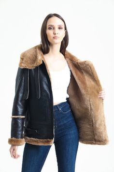 "Leather Jacket Ladies, Vintage Women's Jacket, Fur Coat, Mother's Day Gift, Sister Gift, Lamb Fur Leather Jacket, Fur Leather Coat, Mother day gift, Girlfriend Gift, Genuine Fox Fur, Hooded Fox, Women's Gift, Warm Coat Stay cozy and stylish this winter with our Black Genuine Sheepskin Fur Jacket. Made with premium quality sheepskin fur, this jacket is designed to provide warmth and comfort during the coldest of days. With its sleek black color and elegant design, this jacket is a timeless piece Brown Fur Jacket, Leather Jacket Fur, Vintage Jackets Women, Leather Coat With Fur, Transparent Clothing, Womens Moto Jacket, Luxury Jacket, Jacket Fur, Fur Leather Jacket