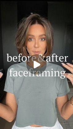 Rachel Eggie on Instagram: "What do we think?? 😄😄 beveled look better with faceframing??👇🏻  #bob #bobhaircut #short #shorthair #shorthaircut #shorthairstyle #shorthaidontcare #faceframing #laters #short" Center Part Bob With Bangs, Bob Haircut With Face Framing Layers, Brunette Bobs For Fine Hair, Square Face Bob Haircut, Rachel Eggie Hair, Shoulder Length Choppy Bob, Styling Short Bob Hairstyles, Short Haircut Ideas Layers, The Rachel Haircut Short