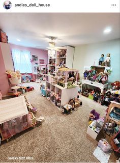 a room filled with lots of toys and stuffed animals