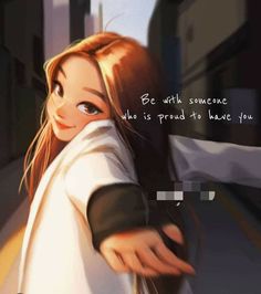 a painting of a girl with long red hair and white shirt holding her hand out to the side