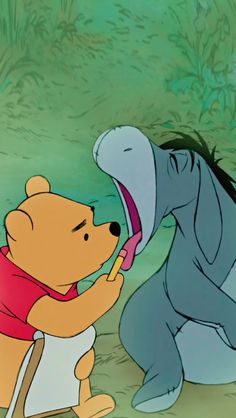 poo and winnie the pooh are talking to each other