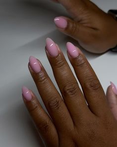 Cute Baby Pink Nails, Classy Nails Black Women, Biab Nails Inspiration, Nude Nails Black Women, Pink Nail Tips, Wicked Nails, Nails Biab, Almond Nails Pink, Nails Model