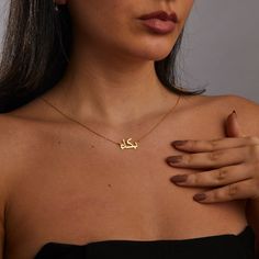 "DETAILS 🔴Give a special gift that shows your love and appreciation, an elegant 14K Solid Gold Arabic Name Necklace. This necklace is perfect for expressing yourself or to celebrate a special occasion. Its dainty design adds a subtle touch of glamor to your look and its solid gold material ensures its durability. Personalize it with your own name or that of someone you love, and make it a beautiful reminder for someone special. Give the gift of personalization with this classic and timeless piece. 🔴Our 14K solid gold Arabic name necklaces are known by their high-quality. From the selection of the finest materials to quality control, we strive for 100 percent customer satisfaction. Get your unique and eye-catching 14K Solid Gold Arabic Name Necklace now.  Wearing a Personalized Jewelry is Elegant Customized Necklaces For Anniversary Gift, Elegant Customized Necklace For Anniversary Gift, Elegant Heart Name Necklace For Birthday, Elegant Heart Shaped Name Necklace For Birthday, Elegant Name Necklace For Birthday, Valentine's Day Gift, Elegant Name Necklace For Birthday And Valentine's Day, Elegant Nameplate Charm Necklace For Birthday, Elegant Pendant Name Necklace For Birthday, Gold Arabic Necklace