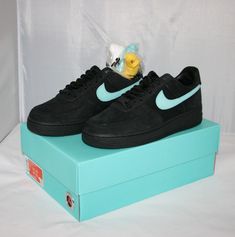 NIKE x TIFFANY & CO. UNISEX AIR FORCE 1 1837 SNEAKERS SHOES RARE FIND SIZE: W9 / M7.5 STYLE: DZ1382 001 NEW IN BOX ITEM IS FROM A SMOKE FREE HOME :)  THANKS FOR LOOKING AT ANOTHER FAB FIND!!! LIVE LIFE FAB Tiffany Shoes, Nike Air Force Men, Custom Sneakers Nike, Rare Jordans, Nike Air Force One, Custom Nike Shoes, Custom Nike, Nike Air Force Ones, Custom Nikes