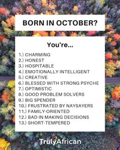 an overhead view of trees with the words born in october? you're on it