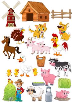 an image of farm animals and farm scenes