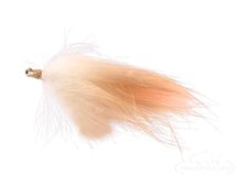 an orange and white feather flies against a white background