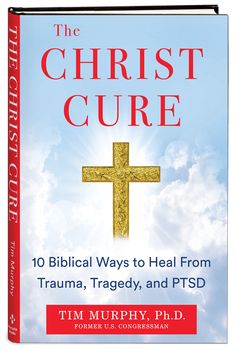 the book cover for the christ care by tim murphy, ph d with a cross on it