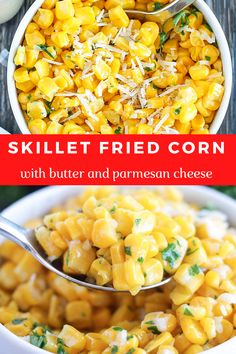 a bowl of skillt fried corn. Fried Corn From Frozen, Fried Frozen Corn, Recipes Using Frozen Corn, How To Make Frozen Corn Taste Good, Skillet Corn Recipes, Cooking Frozen Corn, Stovetop Corn, Pan Fried Corn, Frozen Sweet Corn Recipe