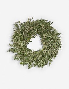 a rosemary wreath on a white background