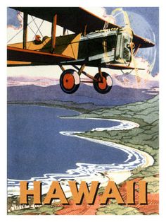 an advertisement for the united states air force shows a biplane flying over water and land