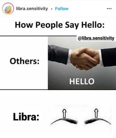 two people shaking hands with the caption'how people say hello?'above them