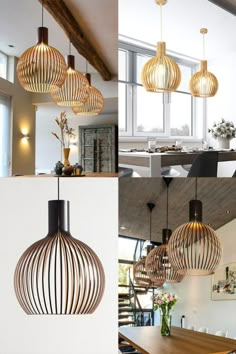 handcrafted artisan wood pendant light fixtures for dining table and kitchen island Golf Course House, Vaulted Ceiling Ideas, Wood Pendant Lights, Modern Rustic Style, Metal Dining Room, Tiny House Nation, Outdoor Chandelier, Home Remodeling Diy, Warm Interior