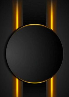 an abstract black background with gold lines and a round frame on the center, in the middle