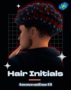 the back of a poster with an image of a man's head and hair