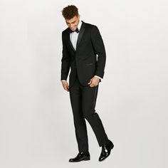 Nothing says timeless like a classic black tuxedo. We love this tux! Pair with our classic black tuxedo pants and a vest to complete your black tie look. *Does not have satin stripe on pants as pictured. Classic Black Tuxedo, School Function, Black Tuxedo Jacket, Prom Tuxedo, Tan Suit, Gala Outfit, Tuxedo Pants, Black Tie Affair, Black Tuxedo