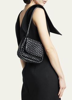 Bottega Veneta Mini Cobble Shoulder Bag - Bergdorf Goodman Designer Woven Leather Shoulder Bag For Evening, Modern Crossbody Shoulder Bag With Intrecciato Weave, Modern Intrecciato Weave Crossbody Shoulder Bag, Modern Formal Woven Leather Shoulder Bag, Leather Shoulder Bag With Intrecciato Weave For Evening, Rectangular Intrecciato Shoulder Bag For Evenings, Rectangular Intrecciato Weave Shoulder Bag For Evening, Rectangular Intrecciato Weave Evening Shoulder Bag, Evening Woven Leather Bucket Shoulder Bag