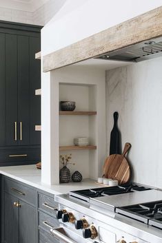 the kitchen is clean and ready to be used as a place for cooking or baking