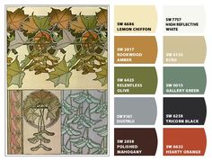 the color scheme for an art nouveau painting