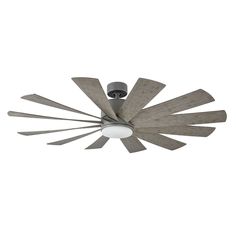 Modern Forms Fans - FR-W1815-60L-GH/WG - 60``Ceiling Fan - Windflower - Graphite Windmill Ceiling Fan, 60 Inch Ceiling Fans, Holland Windmills, 3 Blade Ceiling Fan, Led Ceiling Fan, Modern Ceiling Fan, Wooden Design, Bold And Beautiful, Modern Forms