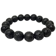 Fall in love with this Lava Stone stretch bead bracelet! Dress it up or dress it down, this bracelet is a sure must have with any look! Each individual bracelet is composed of 12mm Lava Stone beads that have a rich shade of black. Lava Stone is a molten rock that has solidified and cooled after it was thrown out of a volcano during its eruption. Since originally the lava stones contain a rough and bumpy texture, they are smoothed down for a comfortable wear. Here at Gem Avenue, we pride ourselve Casual Black Beads Stretch Bracelet Gift, Casual Black Beads Stretch Bracelet, Casual Hand-strung Lava Stone Beaded Bracelets, Casual Hand-strung Beaded Bracelets With Lava Stone, Casual Beaded Lava Stone Bracelets, Casual Stretch Bracelet With 8mm Lava Stone Beads, Casual Hand-strung Lava Stone Bracelets, Casual Beaded Lava Stone Jewelry, Casual Black Lava Stone Beaded Bracelets