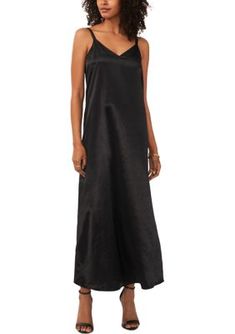 Sleek and stunning, this satin slip dress from Vince Camuto is an easy choice for nights out. | Vince Camuto Women's Sleeveless Satin Slip Dress, Black, Xs Slip Dress Black, Vegas Outfit, Satin Slip, Satin Slip Dress, Black Xs, Cocktail Dress Party, Vince Camuto, Dress Black, Night Out