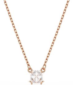 From Swarovski&#x2C; this necklace features:Short pendant necklacePlated hardware Lobster clasp closureApprox. 14.87"- 17.75" lengthImported. Short Pendant Necklace, Premier Jewelry, Accessories Jewelry, Lobster Clasp, Sparkling Crystal, Rose Gold Necklace, Accessories Branding, Charm Jewelry, Everyday Fashion