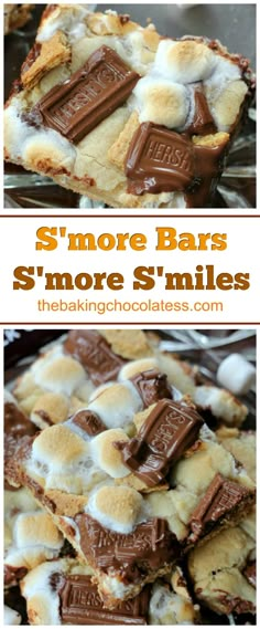 s'more bars smothered in marshmallows and chocolate