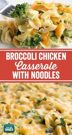 broccoli chicken casserole with noodles and cheese