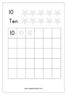 a printable worksheet for the ten ten