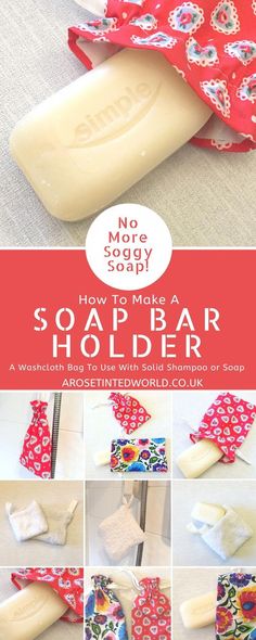 how to make a soap bar holder with no sewns or sewing supplies on it