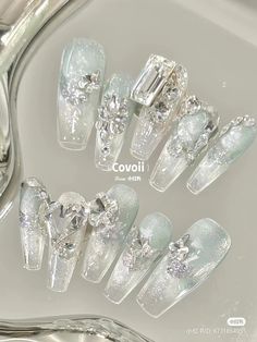 Bridal Nail Art, Pretty Jewelry Necklaces, Blush Nails, Really Cute Nails, Elegant Nails, Bridal Nails, Manicure Y Pedicure