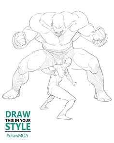 an image of a drawing of a muscular man