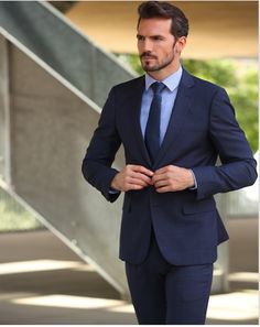 Nathaniel Weaver, Navy Suit Style, Adam Cowie, Formal Shawl, Terno Slim Fit, Stylish Mens Suits, Blazer Outfits Men, Black Suit Wedding