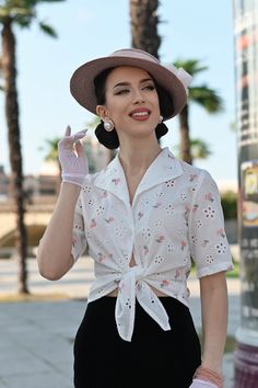 This blouse is so effective that it will bring an instant joy to your outfits! Made of beautiful embroidered prewashed cotton, that is also known as broderie anglaise or pizzo San Gallo, the blouse is a perfect choice for warm days as it goes perfectly both with skirts and with trousers and shorts. Every shirt is made to measure - after you place the order, we will contact you shortly to ask for all the measurements we need in order to make it a perfect fit for you.  All pieces are custom made t Fitted Broderie Anglaise Blouse For Day Out, Bridesmaid Belt, Bridesmaid Sash, Boucle Coat, Couture Hats, Make Do And Mend, Eyelet Blouse, Wedding Sash Belt, Womens Blouses