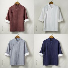 Product description   Material:  Cotton Linen Basic style: Comfortable, Casual  Chinese style, retro shirt,Tang suits,suitable for Wing Chun, Kung Fu, Martial Art ,Tai Chi Uniform,soft,breathable and comfort. Color: light gray, navy blue, Wine red , white size:  M,L,XL,2XL,3XL,4XL For the season: Spring, summer, autumn   Package Included: 1*Shirts        Please choose the exact size of each body part measured by Centimeters.(1 inch = 2.54 cm) Size reference table Asian size Bust(cm) length(cm) s Classic Cotton Top With Stand Collar, Cotton Shirt With Stand Collar, Cotton Workwear Tops With Stand Collar, Tang Suit, Style Comfortable, Martial Art, Wing Chun, Comfort Color, Retro Shirts