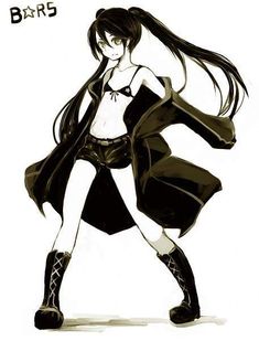 a drawing of a girl with long hair wearing boots and holding a coat over her shoulder