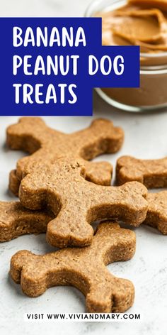 homemade peanut butter dog treats with text overlay