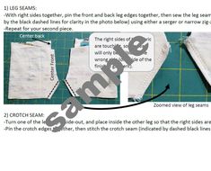 the instructions for making an easy sewing project