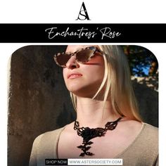 Inspired by the mythical black petals of the Halfeti Rose, our Enchantress’ Rose Necklace encapsulates timeless elegance and exquisite style. Amethyst Gemstone Amulet Necklace, Luxury Art Nouveau Necklace With Intricate Design, Ornate Amethyst Pendant Necklaces, Goth Statement Necklace, Collectible Gothic Pendant Necklace, Rose Shop, Rose Necklace