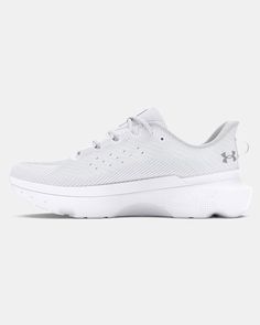 the under armour women's shoes are available in white and grey, with an upper lace