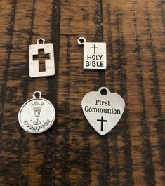 "© 2018 Trendy Tz, LLC Classic \"May you always know the Peace of Jesus the light of His love, & the joy of His life within you\" bezel necklace and a 2nd pendant with \"Your name choice\". **Upon checkout please include the following in \"notes to seller\"** 1.NAME to be put on pendant What a PERFECT gift for a little girl on her First Holy Communion day! This necklace comes with a silver bezel pendant, a pendant with a beautiful quote, beautiful beads, swarovski crystal, rhinestone cross c Nickel Free Spiritual Jewelry And Charms For Gifts, Nickel-free Spiritual Jewelry And Charms For Gifts, Personalized Spiritual Cross Charm Necklace, Spiritual Personalized Cross Charm Necklace, Quote Beautiful, Bezel Necklace, Beautiful Quote, Rhinestone Cross, Bezel Pendant