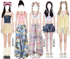 Masc Outfits For Women, Star Tights, Masc Outfits, Denim Crop Top, Long Black Hair, White Fur, Outfit Maker, Bandeau Top, Kpop Outfits