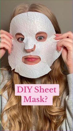 Diy Sheet Mask, Diy Eye Mask, Paper Face Mask, Diy Masks, Mask For Oily Skin, Skin Face Mask, Diy Skin Care Routine, Skin Care Face Mask, Easy Face Mask Diy