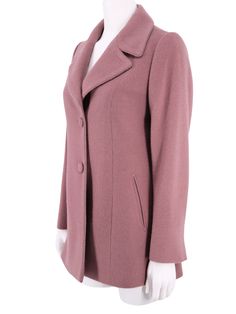 ... because every woman needs an elegant mauve blazer! Look fabulous in this classic mauve blazer coat. Crafted from the highest-quality of brushed baby alpaca and merino wool for a luxurious finish that you can both see and feel. Perfect for the woman that loves dressing up and standing out in quiet elegance. Made in a small atelier in Peru by one of the country's finest tailors. Product Details: Tailored fit and flair design Side pockets Long cut Lined in mauve satin Knit trimmed in tone of ma Elegant Pink Business Outerwear, Classic Pink Wool Outerwear, Pink Wool Outerwear For Office, Tailored Pink Wool Outerwear, Elegant Purple Wool Outerwear, Classic Pink Winter Blazer, Pink Wool Blazer For Winter, Winter Pink Wool Blazer, Pink Wool Single Breasted Blazer