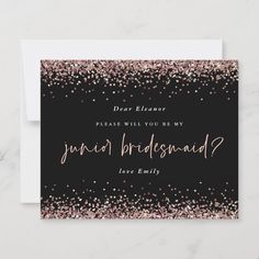 Budget Glitter Rose Gold Junior Bridesmaid Req