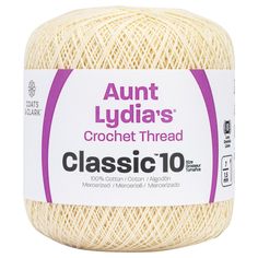 the crochet thread is white and beige